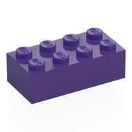 Visuel indicatif Rebrickable de Brique 2 x 4 avec motif imprimé blanc 'DS23' (Brick 2 x 4 with White 'DS23' Print)