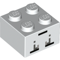 Brique 2 x 2 avec Minecraft micro mob motif imprimé (Brick 2 x 2 with Minecraft Micro Mob Ghast Print)