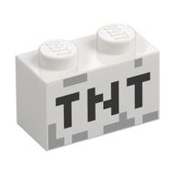 Visuel indicatif Rebrickable de Brique 1 x 2 avec motif imprimé pixellisé noir 'TNT' (Brick 1 x 2 with Black 'TNT' Pixelated Print)