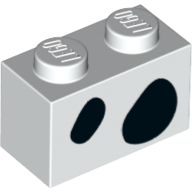 Visuel indicatif Rebrickable de Brique 1 x 2 avec motif imprimé tache dalmate noire (Brick 1 x 2 with Black Dalmatian Spot Print)