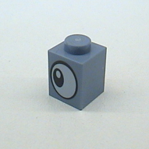 Visuel indicatif Rebrickable de Brique 1 x 1 avec œil imprimé latéralement motif sur deux côtés (Brick 1 x 1 with Eye Sideways Print on Two Sides)