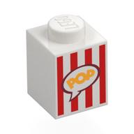 Visuel indicatif Rebrickable de Brique 1 x 1 avec seau popcorn motif imprimé (Brick 1 x 1 with Popcorn Bucket Print)