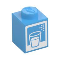Visuel indicatif Rebrickable de Brique 1 x 1 avec carton de lait, verre, motif imprimé (Brick 1 x 1 with Milk Carton, Glass, Print)
