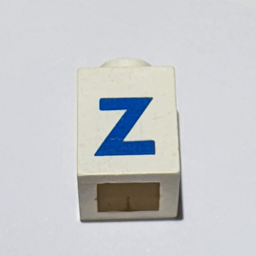 Visuel indicatif Rebrickable de Brique 1 x 1 avec motif imprimé bleu 'Z' (police noire) (Brick 1 x 1 with Blue 'Z' Print (Bold Font))