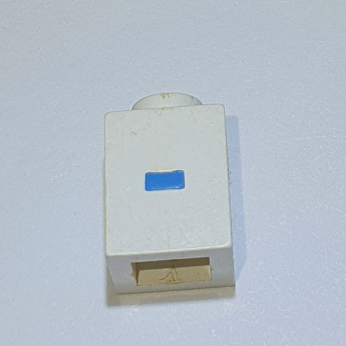 Visuel indicatif Rebrickable de Brique 1 x 1 avec motif imprimé bleu '-' (police noire) (Brick 1 x 1 with Blue '-' Print (Bold Font))