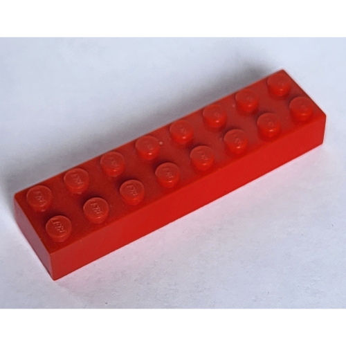 Visuel indicatif Rebrickable de Brique 2 x 8 sans tubes inférieurs, avec supports croisés (Brick 2 x 8 without Bottom Tubes, with Cross Supports)