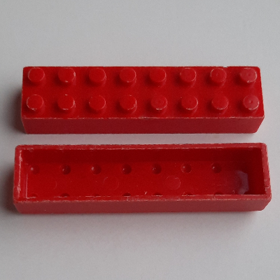 Visuel indicatif Rebrickable de Brique 2 x 8 tubes sans fond (Brick 2 x 8 without Bottom Tubes)