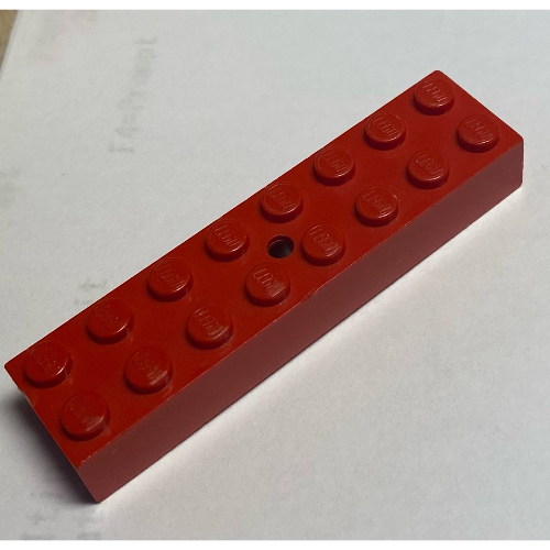Visuel indicatif Rebrickable de Brique 2 x 8 avec trou central supérieur (Brick 2 x 8 with Top Center Hole)