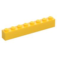 Visuel indicatif Rebrickable de Brique 1 x 8 avec motif imprimé 'DUNLOP' (Brick 1 x 8 with 'DUNLOP' Print)