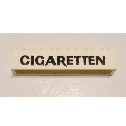 Visuel indicatif Rebrickable de Brique 1 x 6 avec motif imprimé 'CIGARETTEN' (Brick 1 x 6 with 'CIGARETTEN' Print)