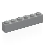 Visuel indicatif Rebrickable de Brique 1 x 6 avec motif imprimé 'BOWDOIN' (Brick 1 x 6 with 'BOWDOIN' Print)