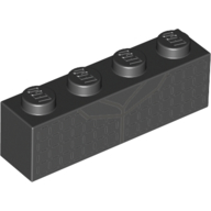 Visuel indicatif Rebrickable de Brique 1 x 4 avec motif imprimé Texture ligne pointillée (Kylo Ren) (Brick 1 x 4 with Dashed Line Texture Print (Kylo Ren))