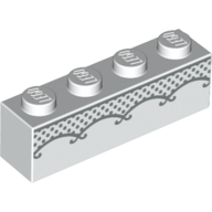 Visuel indicatif Rebrickable de Brique 1 x 4 avec dentelle (Brick 1 x 4 with Dress Lace)