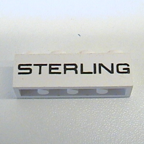 Visuel indicatif Rebrickable de Brique 1 x 4 avec motif imprimé noir 'STERLING' (coffret 1551) (Brick 1 x 4 with Black 'STERLING' Print (Set 1551))