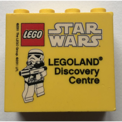 Visuel indicatif Rebrickable de Brique 2 x 4 x 3 avec 'LEGOLAND Discovery Centre STAR WARS', motif imprimé Stormtrooper (Brick 2 x 4 x 3 with 'LEGOLAND Discovery Centre STAR WARS', Stormtrooper Print)