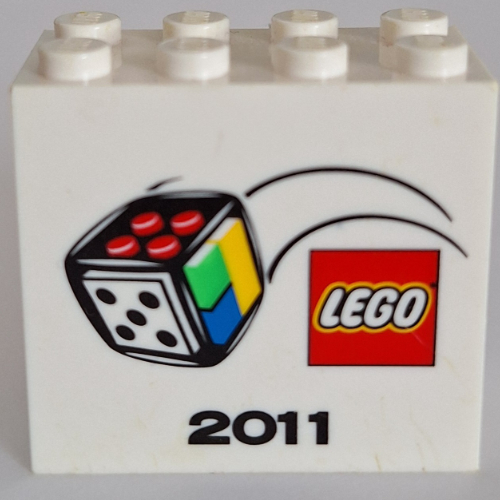 Visuel indicatif Rebrickable de Brique 2 x 4 x 3 avec le logo des jeux LEGO '2011' imprimé (Brick 2 x 4 x 3 with LEGO Games Logo '2011' Print)