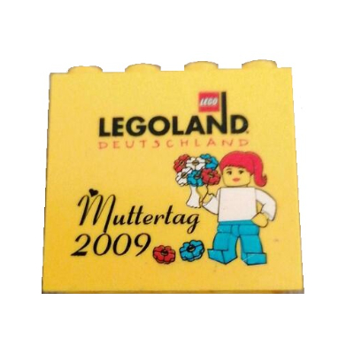 Visuel indicatif Rebrickable de Brique 2 x 4 x 3 avec motif imprimé 'LEGOLAND DEUTSCHLAND Muttertag 2009' (Brick 2 x 4 x 3 with 'LEGOLAND DEUTSCHLAND Muttertag 2009' Print)