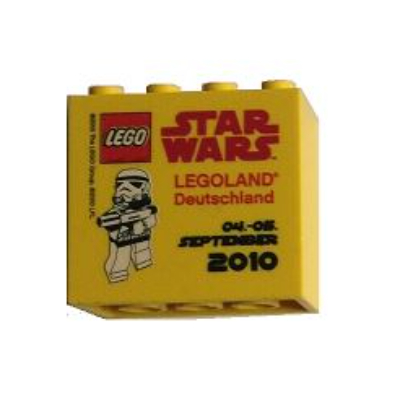 Visuel indicatif Rebrickable de Brique 2 x 4 x 3 avec motif imprimé 'LEGOLAND Deutschland STAR WARS 04. - 05. SEPTEMBER 2010' (Brick 2 x 4 x 3 with 'LEGOLAND Deutschland STAR WARS 04. - 05. SEPTEMBER 2010' Print)