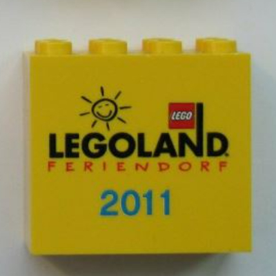Visuel indicatif Rebrickable de Brique 2 x 4 x 3 avec motif imprimé 'LEGOLAND Feriendorf 2011' (Brick 2 x 4 x 3 with 'LEGOLAND Feriendorf 2011' Print)