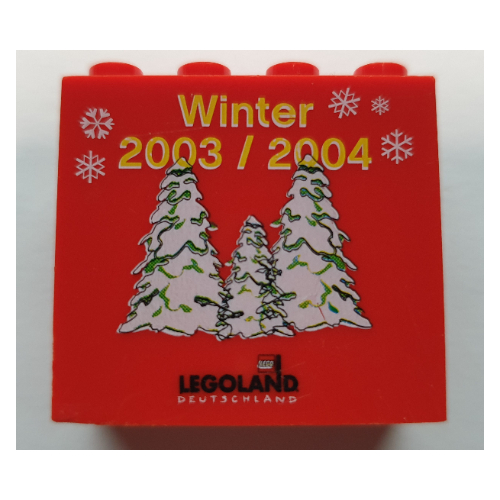 Visuel indicatif Rebrickable de Brique 2 x 4 x 3 avec motif imprimé 'LEGOLAND Deutschland Winter 2003/2004' (Brick 2 x 4 x 3 with 'LEGOLAND Deutschland Winter 2003/2004' Print)