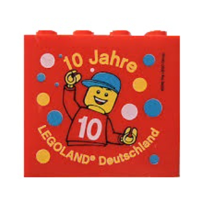 Visuel indicatif Rebrickable de Brique 2 x 4 x 3 avec motif imprimé 'LEGOLAND Deutschland 10 Jahre' (Brick 2 x 4 x 3 with 'LEGOLAND Deutschland 10 Jahre' Print)