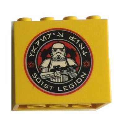 Visuel indicatif Rebrickable de Brique 2 x 4 x 3 avec motif imprimé 'Star Wars 501ST LEGION Stormtrooper' (Brick 2 x 4 x 3 with 'Star Wars 501ST LEGION Stormtrooper' Print)