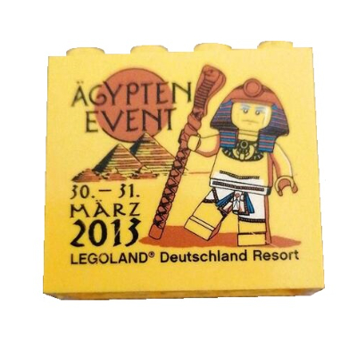 Visuel indicatif Rebrickable de Brique 2 x 4 x 3 avec motif imprimé 'LEGOLAND Deutschland Resort ÄGYPTEN EVENT 30. - 31. MÄRZ 2013' (Brick 2 x 4 x 3 with 'LEGOLAND Deutschland Resort ÄGYPTEN EVENT 30. - 31. MÄRZ 2013' Print)