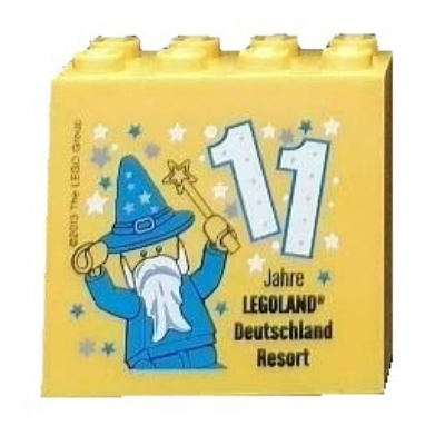 Visuel indicatif Rebrickable de Brique 2 x 4 x 3 avec motif imprimé 'LEGOLAND Deutschland Resort 11 Jahre' (Brick 2 x 4 x 3 with 'LEGOLAND Deutschland Resort 11 Jahre' Print)