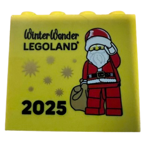 Visuel indicatif Rebrickable de Brique 2 x 4 x 3 avec motif imprimé 'WinterWonder LEGOLAND' 2025 (Brick 2 x 4 x 3 with 'WinterWonder LEGOLAND' 2025 Print)