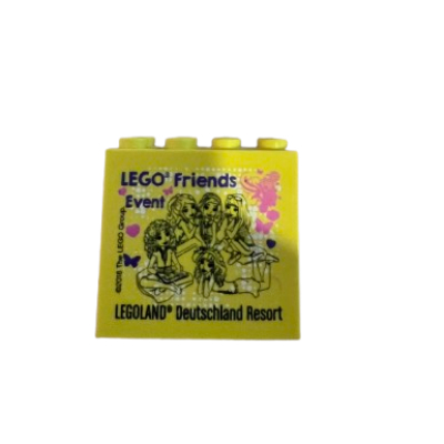 Visuel indicatif Rebrickable de Brique 2 x 4 x 3 avec motif imprimé 'LEGO Friends Event Legoland Deutschland Resort' (Brick 2 x 4 x 3 with 'LEGO Friends Event Legoland Deutschland Resort' Print)