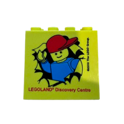 Visuel indicatif Rebrickable de Brique 2 x 4 x 3 avec 'Legoland Discovery Centre', minifigurine (Brick 2 x 4 x 3 with 'Legoland Discovery Centre', Minifigure Breaking through Paper Print)