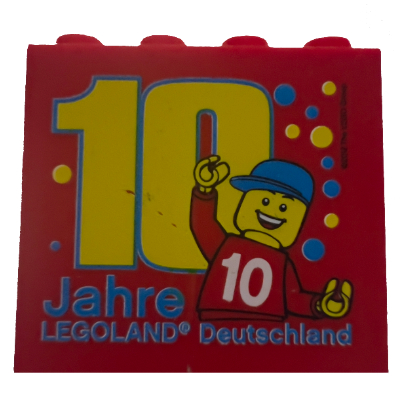 Visuel indicatif Rebrickable de Brique 2 x 4 x 3 avec motif imprimé '10 Jahre LEGOLAND Deutschland' (Brick 2 x 4 x 3 with '10 Jahre LEGOLAND Deutschland' Print)