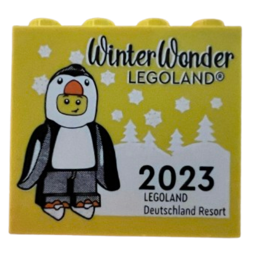 Visuel indicatif Rebrickable de Brique 2 x 4 x 3 avec motif imprimé 'LEGOLAND Deutschland Resort WinterWonder LEGOLAND 2023' (Brick 2 x 4 x 3 with 'LEGOLAND Deutschland Resort WinterWonder LEGOLAND 2023' Print)