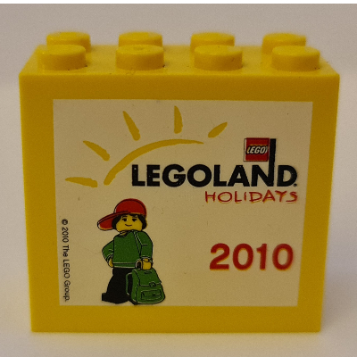 Visuel indicatif Rebrickable de Brique 2 x 4 x 3 avec motif imprimé 'LEGOLAND Holidays 2010' (Brick 2 x 4 x 3 with 'LEGOLAND Holidays 2010' Print)