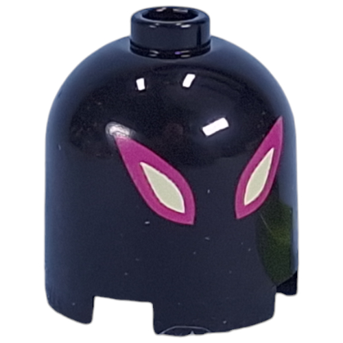 Visuel indicatif Rebrickable de Brique ronde Haut de dôme 2 x 2 x 1 2/3, tenon creux avec motif imprimé Yeux violet foncé et jaune clair vif (Brick Round 2 x 2 x 1 2/3 Dome Top, Hollow Stud with Dark Purple and Bright Light Yellow Eyes Print)