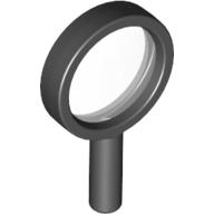Visuel indicatif Rebrickable de Loupe avec cadre mince, poignée creuse, motif de lentille transparent (Equipment Magnifying Glass with Thin Frame, Hollow Handle, Trans-Clear Lens Pattern)
