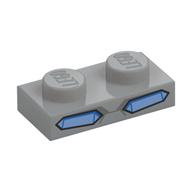 Visuel indicatif Rebrickable de Plaque 1 x 2 avec motif imprimé yeux bleus (Plate 1 x 2 with Blue Eyes Print)
