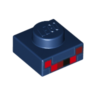 Visuel indicatif Rebrickable de Plaque 1 x 1 avec rouge, pixels violets (Minecraft) (Plate 1 x 1 with Red, Purple Pixels (Minecraft))