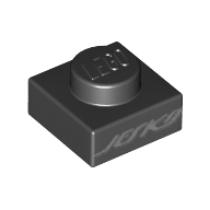 Visuel indicatif Rebrickable de Plaque 1 x 1 avec motif imprimé 'Jesko' (Plate 1 x 1 with 'Jesko' Print)