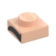 Visuel indicatif Rebrickable de Plaque 1 x 1 avec Sourcils noirs, Motif imprimé à droite (Plate 1 x 1 with Black Eyebrow, Right Print)