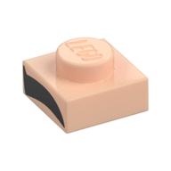 Visuel indicatif Rebrickable de Plaque 1 x 1 avec Sourcils noirs, Motif imprimé à gauche (Plate 1 x 1 with Black Eyebrow, Left Print)