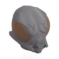 Tête de minifigurine spéciale, protocole droïde avec de grands yeux tachetés de cuivre/argent et masque respiratoire motif imprimé (4-lom) (Minifig Head Special, Protocol Droid with Large Speckled Copper/Silver Eyes and Breathing Mask Print (4-LOM))