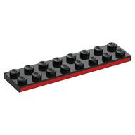 Visuel indicatif Rebrickable de Plaque 2 x 8 avec motif imprimé côté rouge (Plate 2 x 8 with Red Side Print)