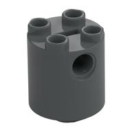 Visuel indicatif Rebrickable de Brique ronde 2 x 2 x 2 corps de robot, porte-essieux '+' Orientation (Brick Round 2 x 2 x 2 Robot Body, Axle Holder '+' Orientation)