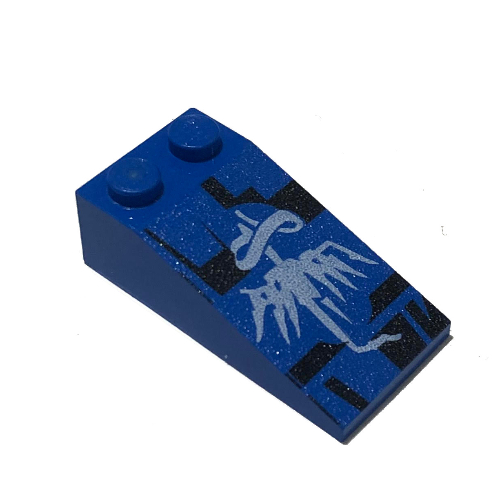 Visuel indicatif Rebrickable de Brique inclinée 18° 4 x 2 avec Aldar Beedo Symbole imprimé (Brick Sloped 18° 4 x 2 with Aldar Beedo Symbol Print)