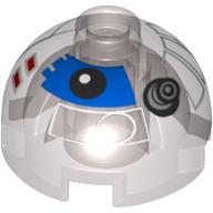 Brique ronde 2 x 2 dessus de dôme avec bleu astromécano astromécano motif imprimé (Brick Round 2 x 2 Dome Top with Blue Imperial Astromech Droid Print)