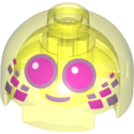 Visuel indicatif Rebrickable de Brique ronde Haut Dôme 2 x 2 avec Grands Yeux Violets et Carrés (Brick Round 2 x 2 Dome Top with Large Purple Eyes and Squares Print)