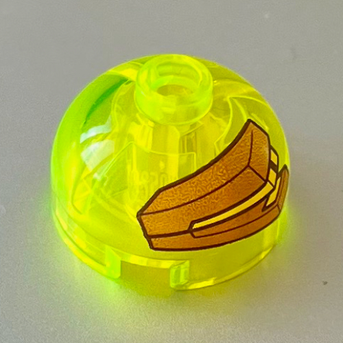 Visuel indicatif Rebrickable de Brique ronde 2 x 2 dessus de dôme avec motif imprimé agrafeuse (Brick Round 2 x 2 Dome Top with Stapler Print)
