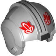 Casque rebelle pilote, crête centrale avec motif imprimé insigne rouge (Helmet Rebel Pilot, Center Ridge with Red Insignia Print)