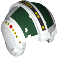 Casque rebelle pilote, arête centrale avec motif imprimé vert foncé rayé (Helmet Rebel Pilot, Center Ridge with Scratched Dark Green Print)